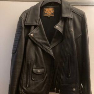 Leather biker jacket